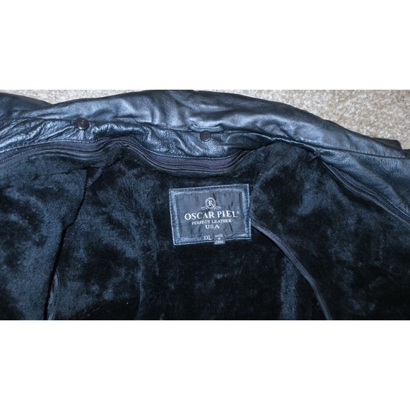 WOMENS OSCAR PIEL PERFECT LEATHER USA JACKET WITH LINER ZIP SIZE XXL - Picture 7 of 13